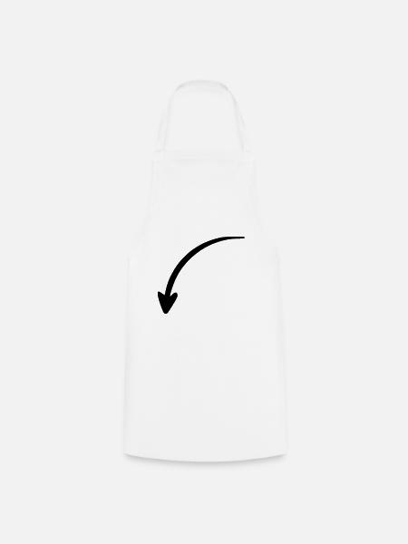 Arrow drawing sketch black - Cooking Apron - white