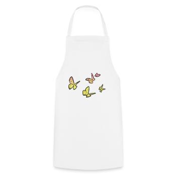 papillons jaunes symbole papillon - Tablier de cuisine - blanc - Devant - AI Model Male 185 dark (185cm)