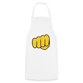 Emoji Fist Sketch Couleur - Tablier de cuisine - blanc - Devant - AI Model Male 185 dark (185cm)