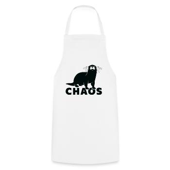 Otter Chaos - Cooking Apron - white - Front - AI Model Male 185 dark (185cm)