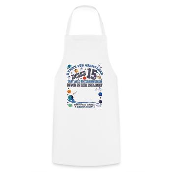 Livre d’or 15e anniversaire fille et garçon - Tablier de cuisine - blanc - Devant - AI Model Male 185 dark (185cm)