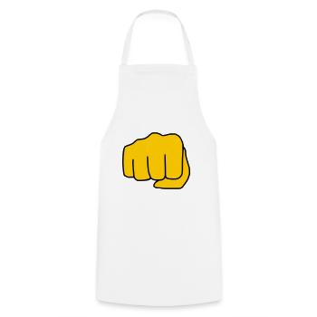 Emoji Fist Sketch Couleur - Tablier de cuisine - blanc - Devant - AI Model Male 185 dark (185cm)