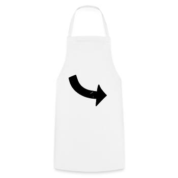 Arrow drawing sketch black - Cooking Apron - white - Front - AI Model Male 185 dark (185cm)