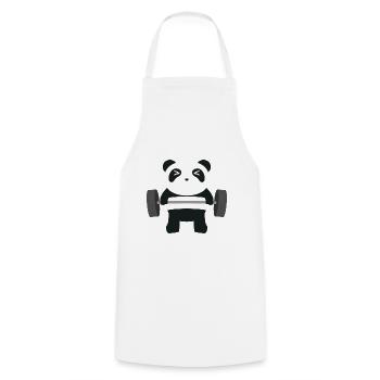 Panda - Kochschürze - Weiß - Vorne - AI Model Male 185 dark (185cm)