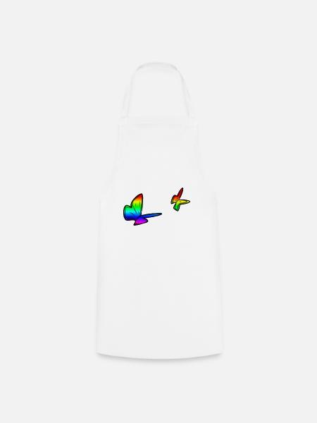 bunte schmetterlinge schmetterling bunt symbol - Kochschürze - Weiß