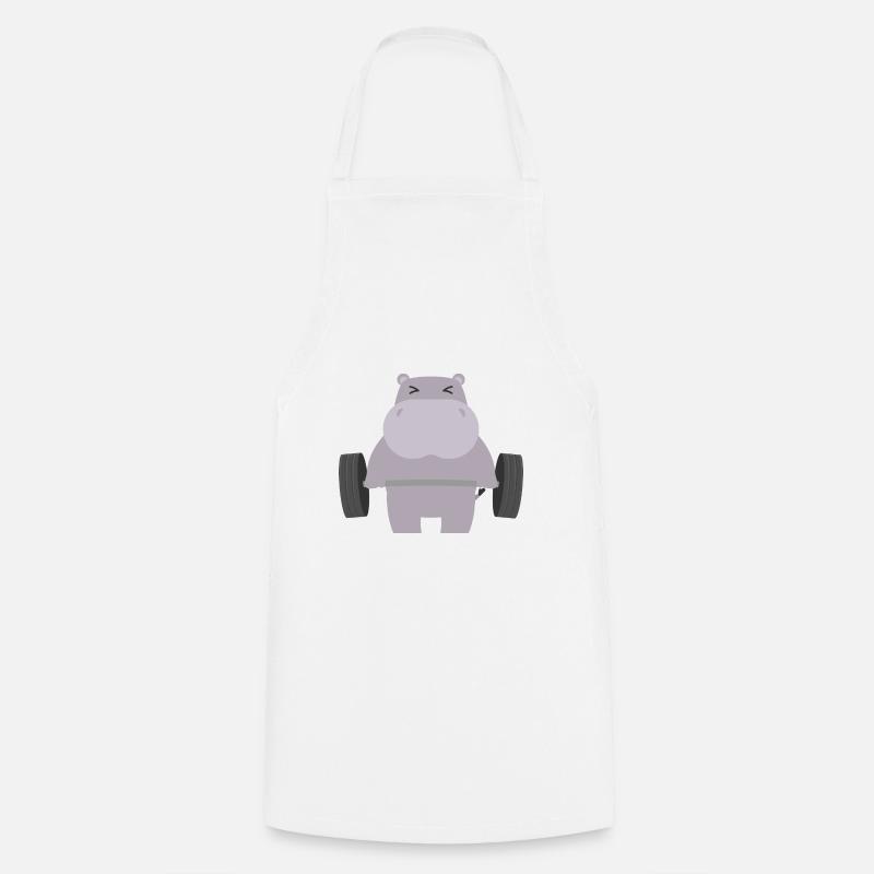 Hippopotames - Tablier de cuisine - blanc