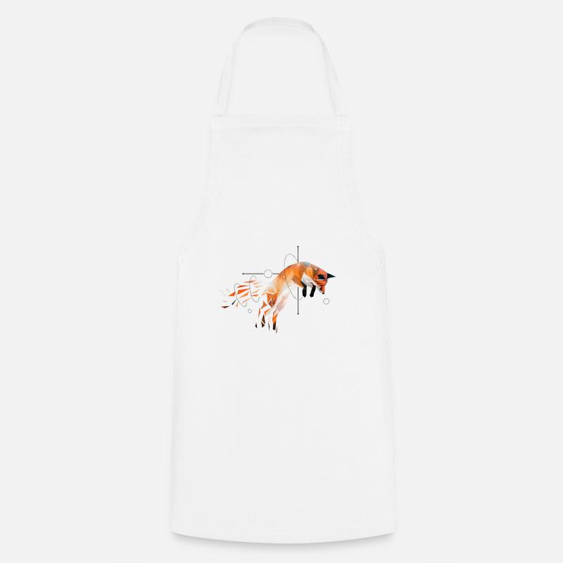 Fuchs geometrisch - Kochschürze - Weiß