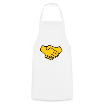 Emoji Main Donner la couleur sketch - Tablier de cuisine - blanc - Devant - AI Model Male 185 dark (185cm)