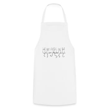 Chats Animaux Ligne d’animaux de compagnie Mignon Coup - Tablier de cuisine - blanc - Devant - AI Model Male 185 dark (185cm)