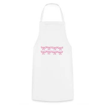 ligne de mouture mouche rose - Tablier de cuisine - blanc - Devant - AI Model Male 185 dark (185cm)
