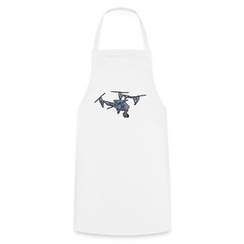 Drone (UAS) 2 - Cooking Apron - white - Front - AI Model Male 185 dark (185cm)