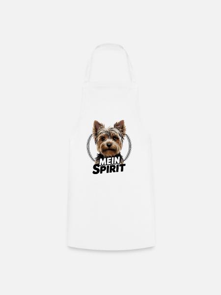 Yorkie Yorkshire Terrier mein Spirit Seelenhund - Kochschürze - Weiß