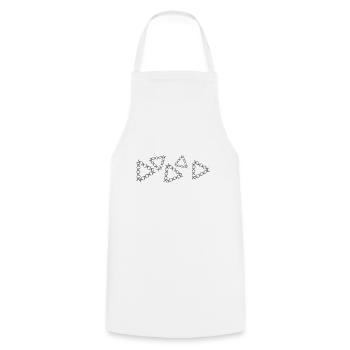 triangles croisés à motif gris - Tablier de cuisine - blanc - Devant - AI Model Male 185 dark (185cm)