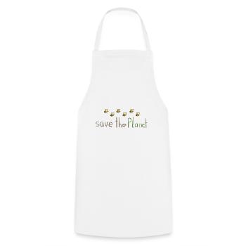 save the planet bees nature conservation climate protection - Cooking Apron - white - Front - AI Model Male 185 dark (185cm)