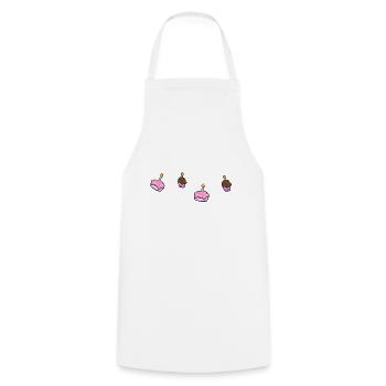 manger des bonbons au muffin à gâteau - Tablier de cuisine - blanc - Devant - AI Model Male 185 dark (185cm)