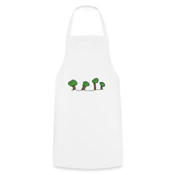 cartoon bäume symbol baum wald linie - Kochschürze - Weiß - Vorne - AI Model Male 185 dark (185cm)