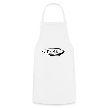 Stroke symbol shape I self-love myself proudly - Cooking Apron - white - Front - AI Model Male 185 dark (185cm)