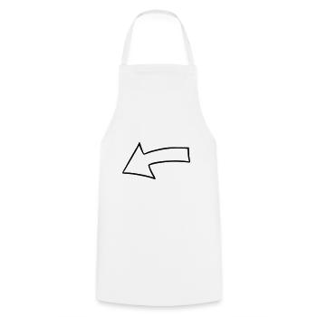 Arrow drawing sketch black - Cooking Apron - white - Front - AI Model Male 185 dark (185cm)