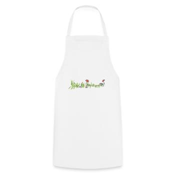 Grass Nature Mushroom Surface Soil - Cooking Apron - white - Front - AI Model Male 185 dark (185cm)