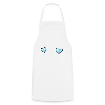 symbole d’amour à deux cœurs - Tablier de cuisine - blanc - Devant - AI Model Male 185 dark (185cm)