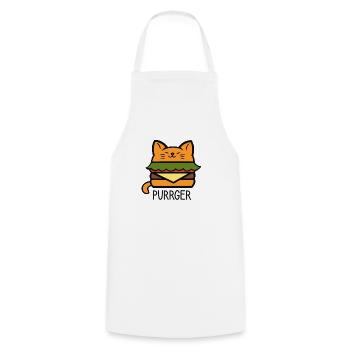 Purrger - Tablier de cuisine - blanc - Devant - AI Model Male 185 dark (185cm)
