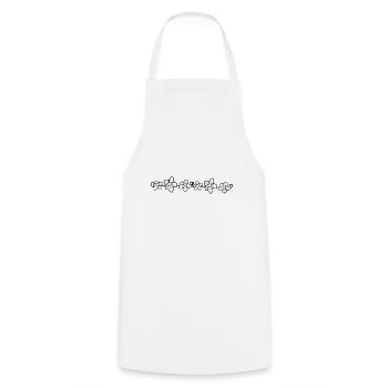 flowers line line planting - Cooking Apron - white - Front - AI Model Male 185 dark (185cm)