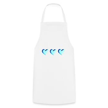 drei herzen blau glitzer - Kochschürze - Weiß - Vorne - AI Model Male 185 dark (185cm)