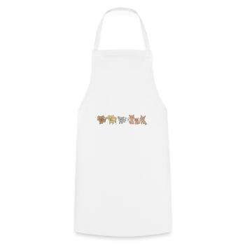 Chiens Chats Symbole Animaux Mignon Cartoon Pet - Tablier de cuisine - blanc - Devant - AI Model Male 185 dark (185cm)