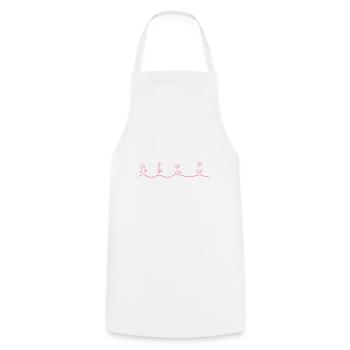 flowers flower line symbol stroke - Cooking Apron - white - Front - AI Model Male 185 dark (185cm)