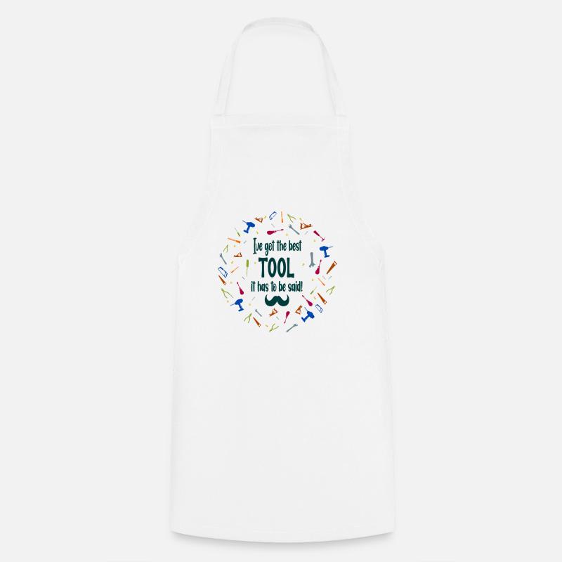 Builders Toolbox "I've Got the Best Tool" (W2) - Cooking Apron - white
