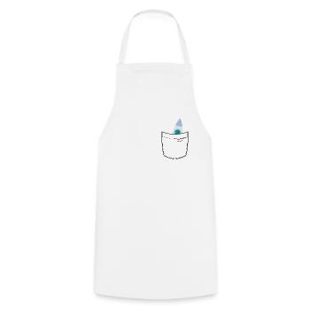 Rocket in the chest pocket - Cooking Apron - white - Front - AI Model Male 185 dark (185cm)