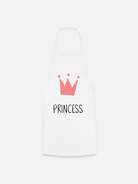 Cadeau couronne princesse princesse - Tablier de cuisine - blanc
