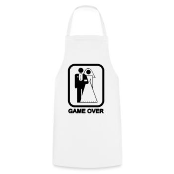 Game Over - Kochschürze - Weiß - Vorne - AI Model Male 185 dark (185cm)