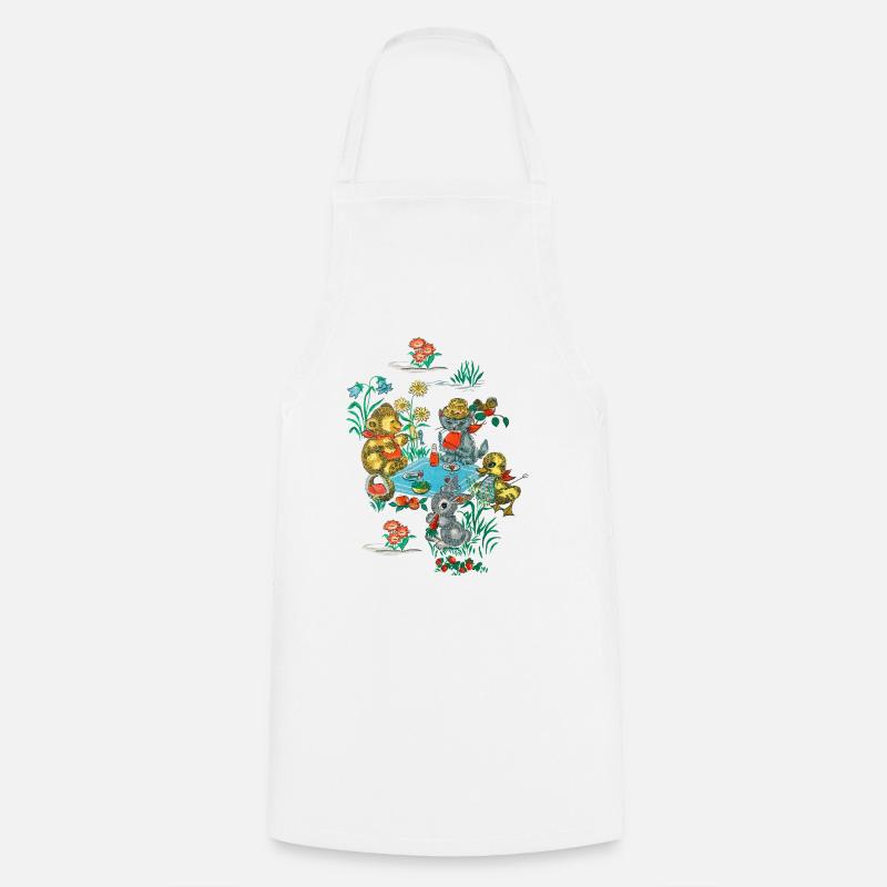 1970s Wallpaper - Cooking Apron - white