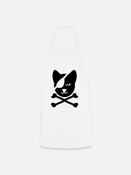 katze pirat seefahrt - Kochschürze - Weiß