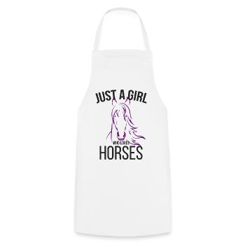 Drôle de cheval jument Pony Shetty Étalon cadeau - Tablier de cuisine - blanc - Devant - AI Model Male 185 dark (185cm)