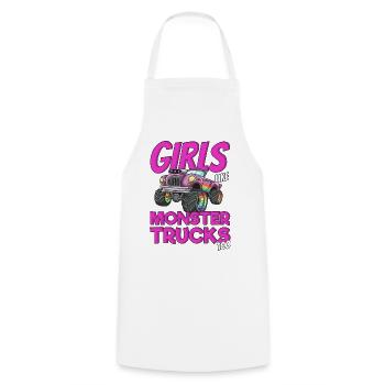 Monster Truck Reifen Mädchen Frauen I Geschenkidee - Kochschürze - Weiß - Vorne - AI Model Male 185 dark (185cm)