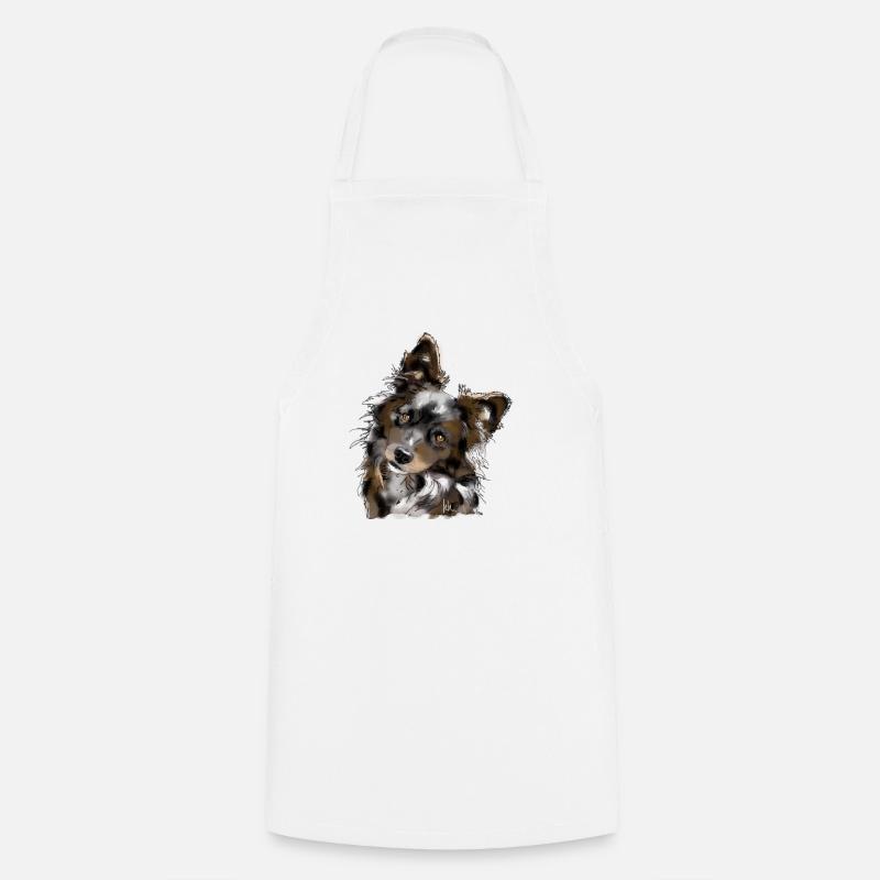 Australian Shepherd - Cooking Apron - white