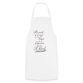 Pas de passé à sombre pour l’amour du Christ - Tablier de cuisine - blanc - Devant - AI Model Male 185 dark (185cm)