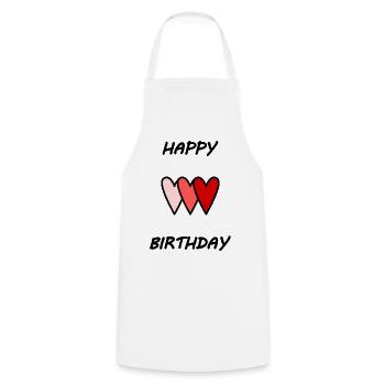 100. 100 YEARS. 100th ANNIVERSARY. BIRTHDAY 100 - Cooking Apron - white - Front - AI Model Male 185 dark (185cm)