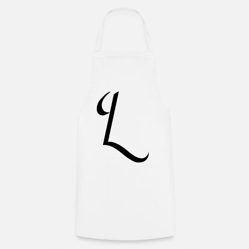 Letter L, Name, der Buchstabe L - Kochschürze - Weiß