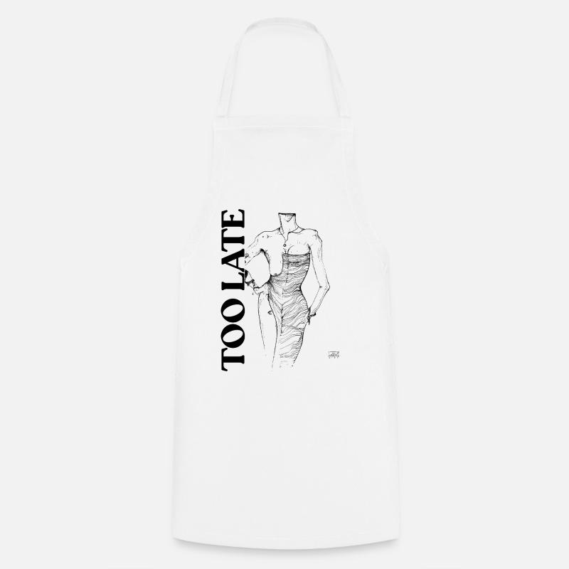Too late - Cooking Apron - white