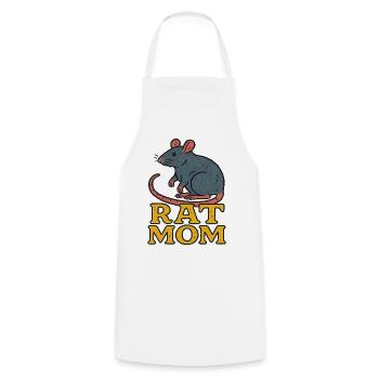 Ratte Mama Vintage Karikatur - Kochschürze - Weiß - Vorne - AI Model Male 185 dark (185cm)