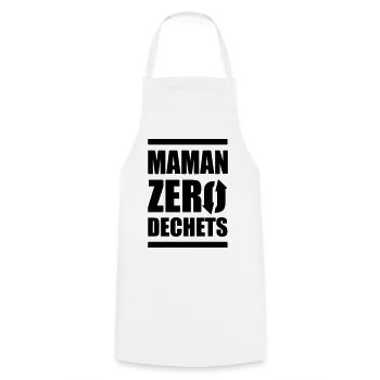 Zero waste mom - Cooking Apron - white - Front - AI Model Male 185 dark (185cm)