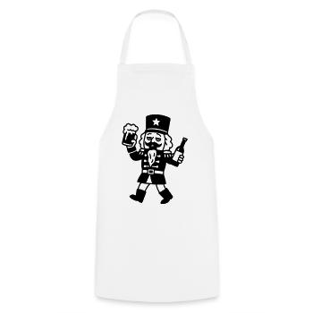 glühwein alkohol weihnachtszeit nussknacker - Kochschürze - Weiß - Vorne - AI Model Male 185 dark (185cm)
