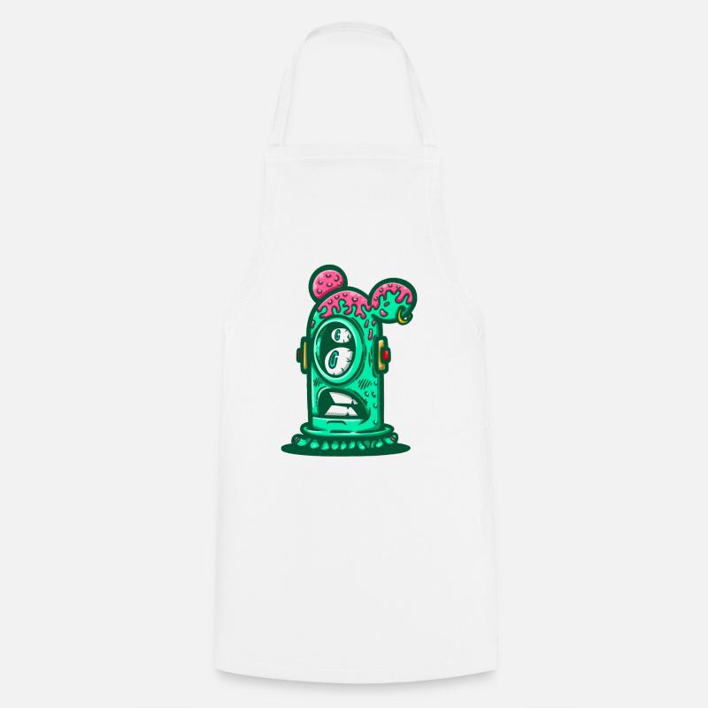 Sewer Neon Monster - Cooking Apron - white