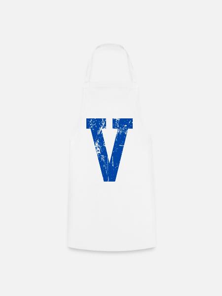 Letter v Sport Retro - Kochschürze - Weiß