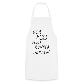 Der Po muss runder werden - Kochschürze - Weiß - Vorne - AI Model Male 185 dark (185cm)