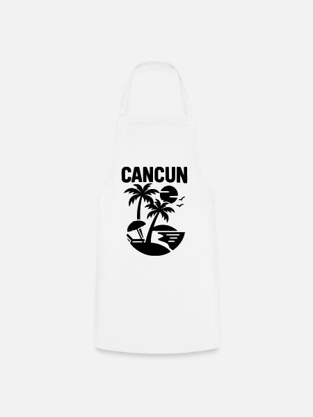 cancun silhouette - Kochschürze - Weiß