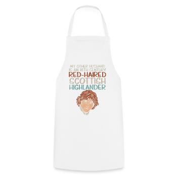 Red-Haired Scottish Highlander Husband Design - Cooking Apron - white - Front - AI Model Male 185 dark (185cm)